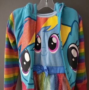 🌈 Rainbow dash matching dress and hoodie